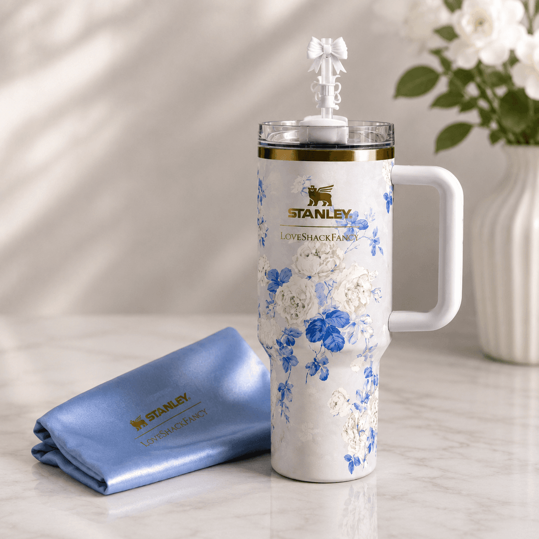 Stanley LoveShackFancy Tumbler 40 OZ Everblooming Rosettes