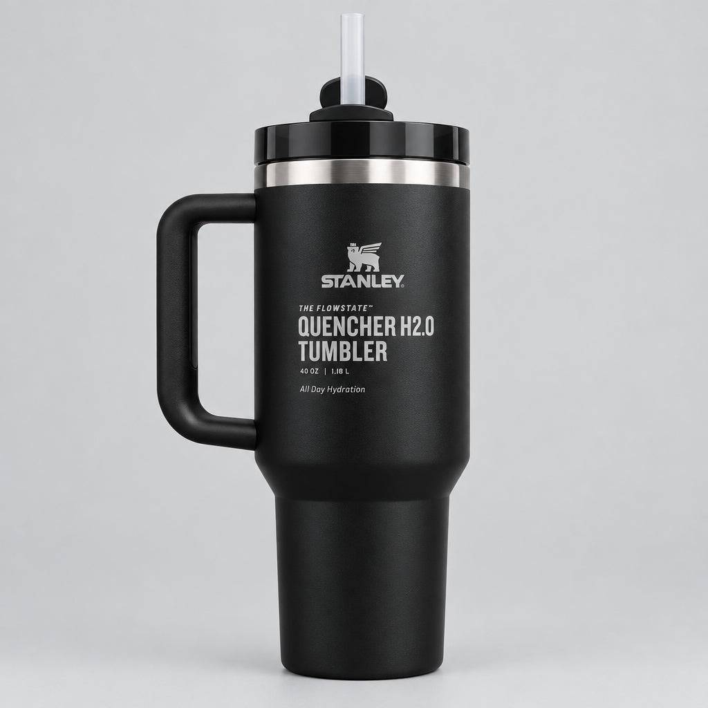 BLACK 40oz Quencher H2.0 FlowState Stainless Steel Vacuum Tumbler